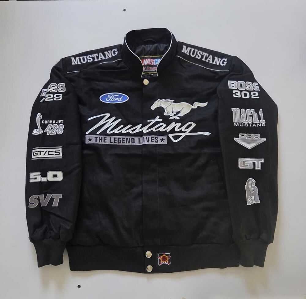 Vintage Ford Mustang Racing Jacket / NASCAR Bomber Size XL